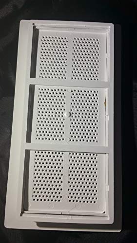 Bricoloco Rejilla de ventilación de plástico rectangular, tipo Shunt, con marco y mosquitera. Especial para baño y cocina. (1)