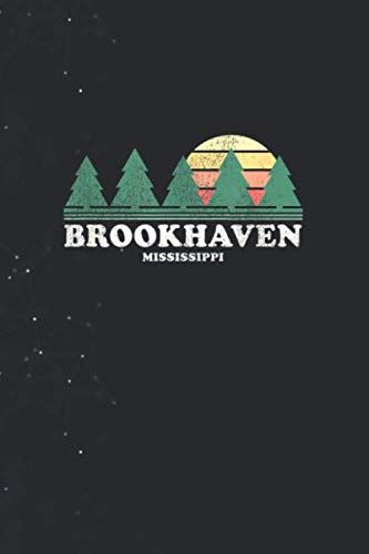 Brookhaven MS Vintage Throwback Tee Retro 70s Design Journal lined Notebook 114 Pages Large 6''x9''