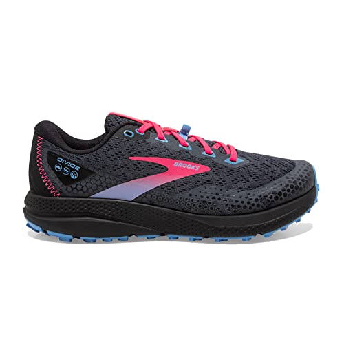 Brooks Divide 3, Zapatillas para Correr Mujer, Ebony/Black/Diva Pink, 41 EU