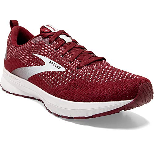 Brooks Men's Revel 4 Breakthrough Pack CMA Running Shoes, (Size 12, Dark Red/White)