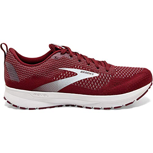 Brooks Men's Revel 4 Breakthrough Pack CMA Running Shoes, (Size 12, Dark Red/White)