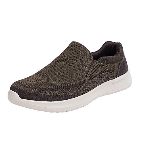 Bruno Marc Zapatillas Deporte Sin Cordones para Hombre Walk-Easy-01 Café 45 EU/11 US