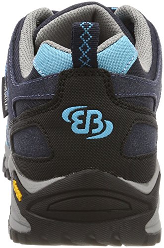 Brütting Mount Shasta Low, Zapatos de Low Rise Senderismo Mujer, Azul (Marino/Turquesa), 38 EU