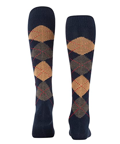 Burlington Whitby Klassisches Argyle Muster 1 Paar Calcetines Altos, Azul (Navy 6153), Talla única (Talla del Fabricante: 36-41) para Mujer