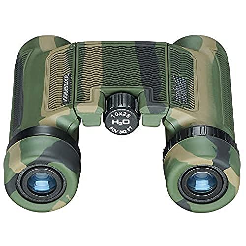 Bushnell - H2O - 10x25 - Camo - Prisma de Techo - A prueba de agua y niebla - Oculares Giratorios - 130106