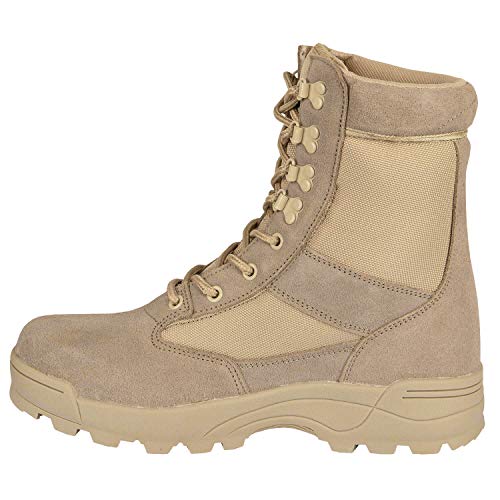 bw-online-shop SWAT Security Tactical - Botas de seguridad con cremallera, Camel sin cremallera., 39 EU