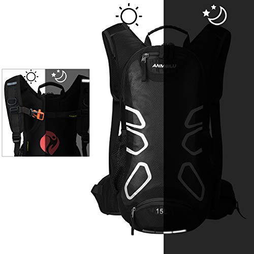 BWBIKE Mochila De Bicicleta Mochila De Ciclismo, Mochila De Bicicleta Impermeable De 15 litros, Mochila Pequeña para Ciclismo Senderismo Camping con Cubierta De Lluvia