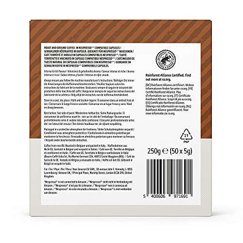 by Amazon Cápsulas Espresso Intenso, compatibles con Nespresso - 100 cápsulas (2 x 50)