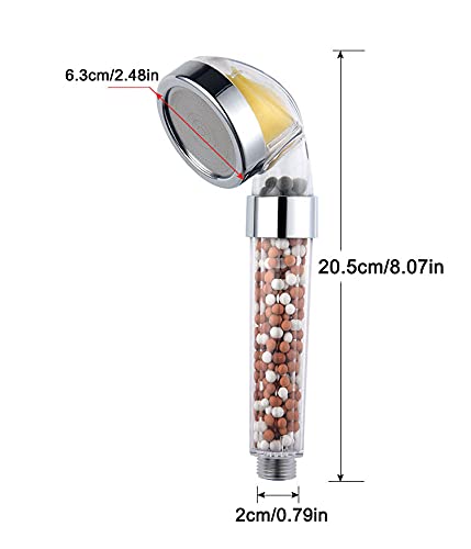 Cabezal de Ducha con Filtro Equipado Desmontable Portátil Cabeza de Ducha Ahorro de Agua de Ducha Ionica Desmontable Portátil Cabeza de Ducha Cabezal de Ducha con Filtro Antical