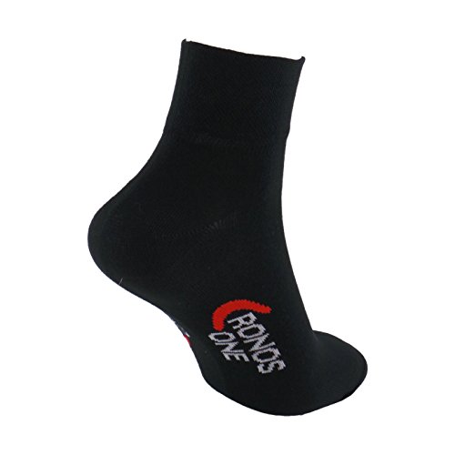 Calcetines DEPORTE (3 pares) SIN COSTURAS para hombre o mujer. Mantiene el pie seco. Ideal para tenis, pádel, running. Puño antipresión. 80% - algodón. (Negro, eu: 39-42 // uk: 6-8.5)