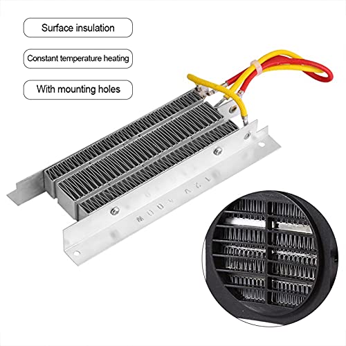 Calentador de aire PTC, calentador de aire de cerámica PTC, calentador de cerámica eléctrico de 12 V y 400 W, elemento calefactor PTC de aislamiento termostático, elemento calefactor de tubo de alumin