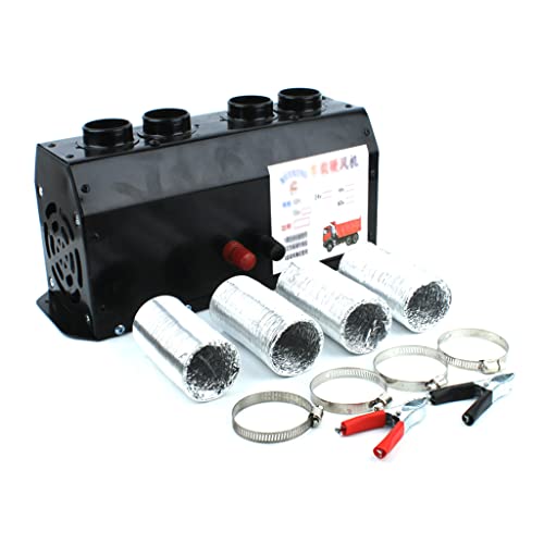 Calentador de Camión 800-1000w de Acero Inoxidable Conjunto de Calentador Auxiliar de 12v 24v Calentador Automático de Temperatura Constante Con 4 Salidas de Aire Calefacción / Descongelación / Dese