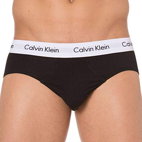 Calvin Klein 3 Pack Briefs-Cotton Stretch Slips, Multicolor (Blanco/Gris/Negro 998), L (Pack de 3) para Hombre