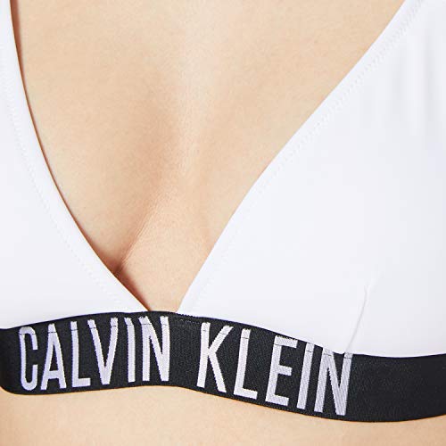 Calvin Klein Triángulo-rp Parte Superior de Bikini, Pvh Classic White, S para Mujer