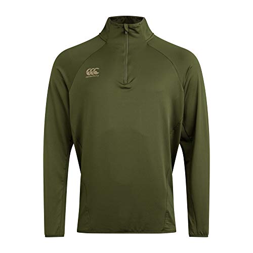 Canterbury Top Elite de Primera Capa para Hombre, Hombre, Camiseta, QA004784, Rifle Verde, S