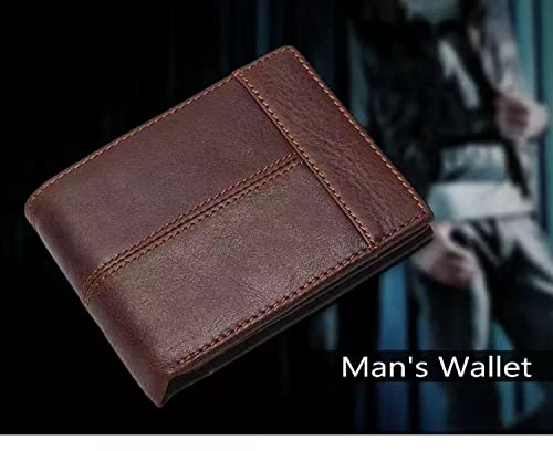 Cartera Hombre Piel Genuina Cuero | Cartera de Hombre | Cartera de Piel para Hombre | Gran Cartera de Piel auténtica | Billetera protección RFID - Monedero