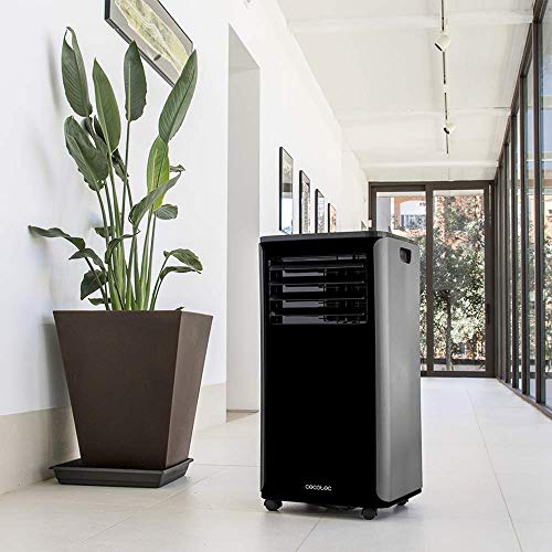 Cecotec Aire Acondicionado Portátil EnergySilence Clima 9150 Heating. Gran Caudal de Aire de 400 m³/h, 2270 Frigorías, ClimaCare 4 en 1, Temporizador 24h, Eficiencia Energética Clase A, Negro