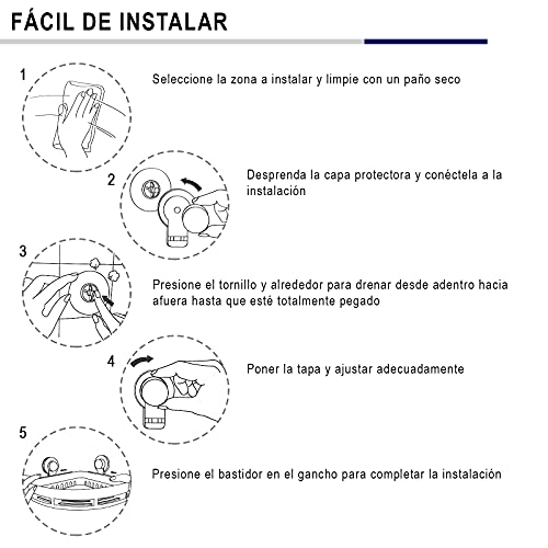 Cesta ducha con ventosa facil de colocar. Estanteria organizador para baño sin taladro. Cesta almacenaje de accesorios baño de succion facilmente extraible.