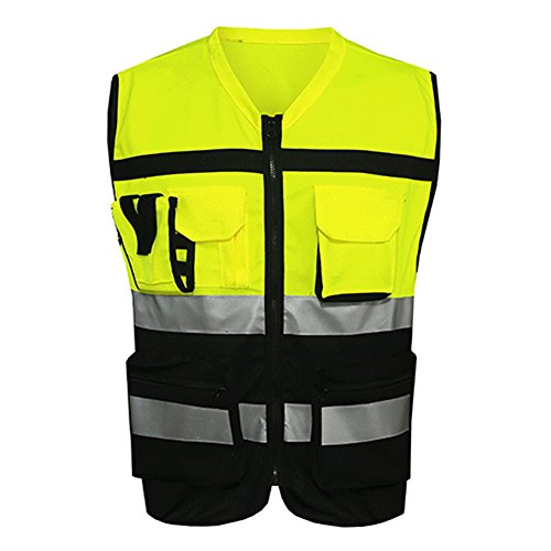 Chaleco de seguridad reflectante, Chaleco reflectante de seguridad de alta visibilidad, Ropa de ciclismo de tráfico de construcción, para trabajos al aire libre, ciclismo, caminar, correr