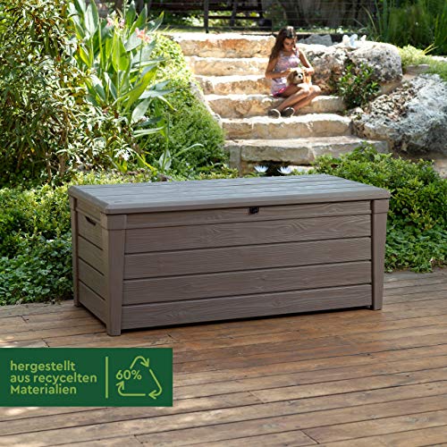 Chalet-Jardin 12COFFRELUXE455L - Baúl de Almacenamiento para jardín (455 L), Color Gris