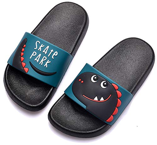 Chanclas de playa Zapatos de Piscina para Niña Niño Sandalias Verano Antideslizante Zapatillas de Baño Casa Hombre Mujer Negro 39/40EU=40/41