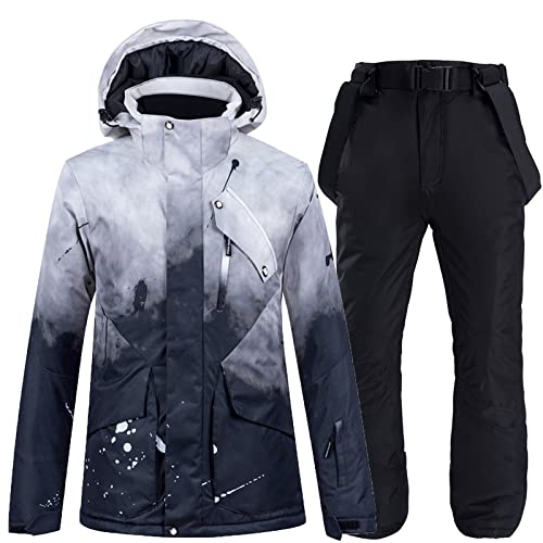 Chaqueta Mujeres nueva chaqueta de snowboard y pantalones Winter Sportswear conjuntos de esquí de invierno Traje de esquí transpirable Material de snowboarding Antiviento ( Color : Q5 , Size : S )