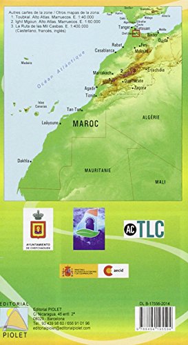 Chefchauen-Pays Jebala. Mapa excursionista. Escala 1:75.000. Editorial Piolet.: Pays Jebala. Parc National de Talassemtane. Parc Naturel de Bouhachem