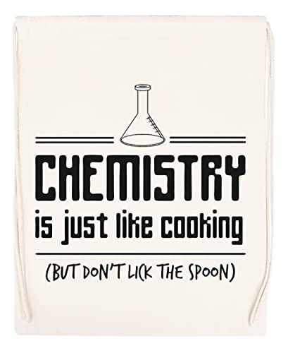 Chemistry Is Like Cooking But Dont Lick The Spoon Bolsa de Deporte Con Cordón Beige Drawstring Sport Bag