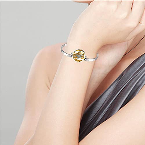 Ciervos africanos en patrón étnico tribal Brazalete tipo brazalete para mujeres y niñas, pulseras ajustables de acero inoxidable para joyería, cumpleaños, Navidad, amigos, regalos