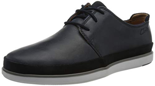 Clarks Bratton Lace, Zapatillas Hombre, Navy-Mono de Piel para Mujer, 41.5 EU