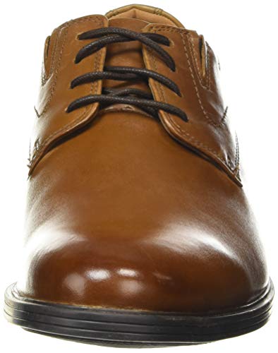 Clarks Whiddon Plain, Oxford Plano Hombre, Marrón (Dark Tan), 45 EU