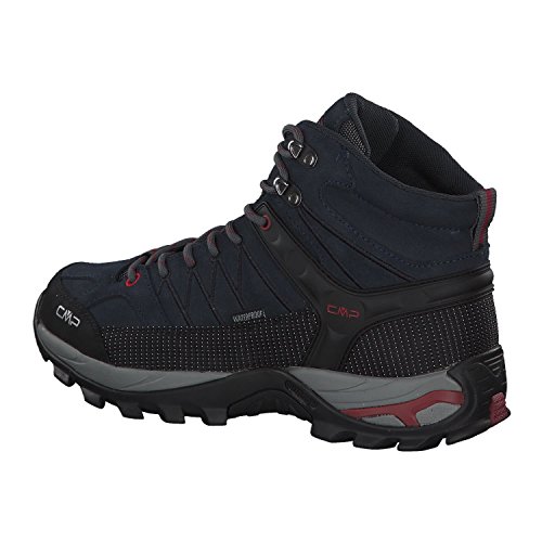 CMP Rigel Mid Trekking Shoe WP, Botas de Senderismo Hombre, Asphalt-Syrah, 44 EU