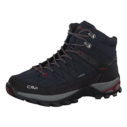 CMP Rigel Mid Trekking Shoe WP, Botas de Senderismo Hombre, Asphalt-Syrah, 44 EU