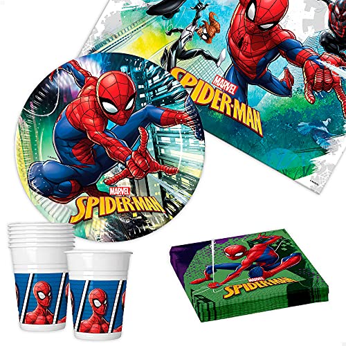 ColorBaby Spiderman - Set menaje Fiesta 37 Piezas (8 Servicios)