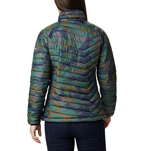 Columbia Chaqueta Powder Lite para mujer, Mujer, 1699061, Diseño de camuflaje tradicional., XS