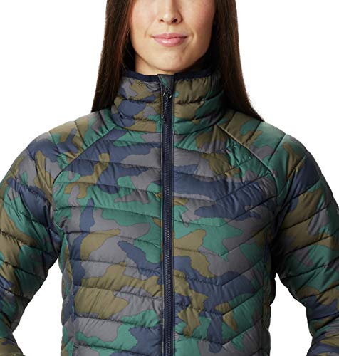 Columbia Chaqueta Powder Lite para mujer, Mujer, 1699061, Diseño de camuflaje tradicional., XS