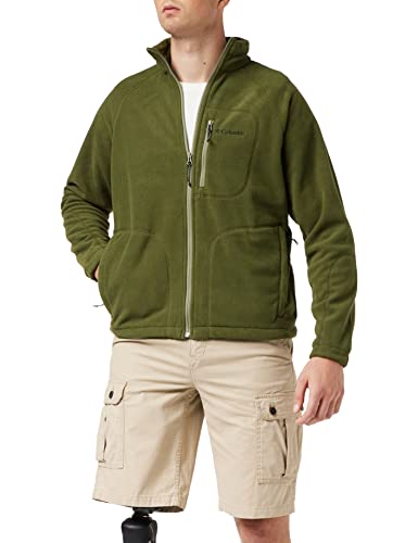 Columbia Fast Trek II, Forro Polar con Cremallera, para Hombre, Verde (New Olive), XL