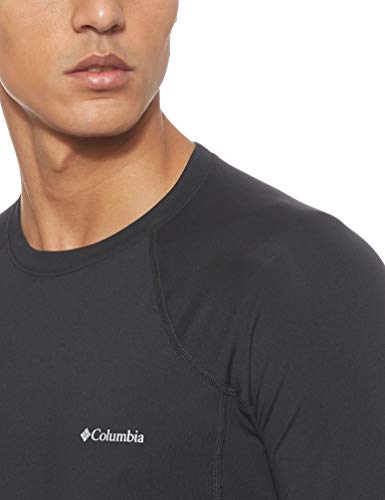 Columbia Midweight Stretch Long Sleeve Top Camiseta térmica de Manga Larga, Hombre, Black, L