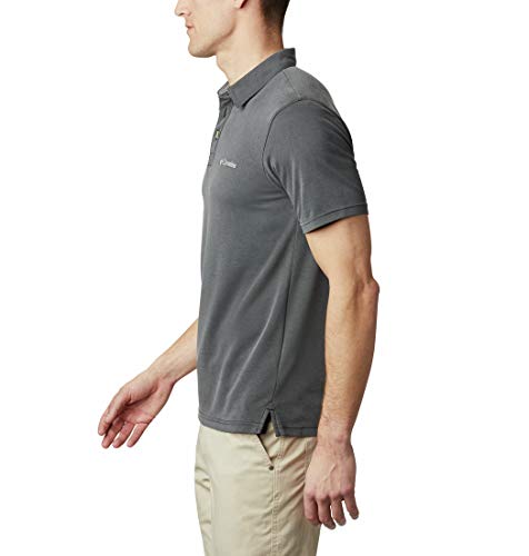 Columbia Nelson Point Polo EO0035 Manga Corta, Hombre, Negro (Shark), M