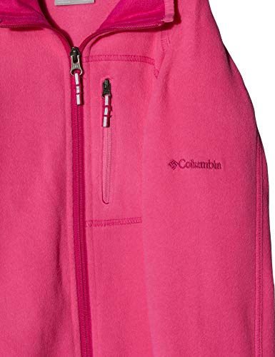 Columbia Niños Chaqueta Polar con Cremallera Completa, FAST TREK II FULL ZIP, Poliéster, Rosa (Wild Geranium, Haute Pink), Talla: S, 1530541