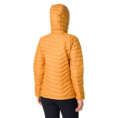 Columbia Powder Lite Chaqueta De Plumón con Capucha, Mujer, Amarillo (Raw Honey), XL