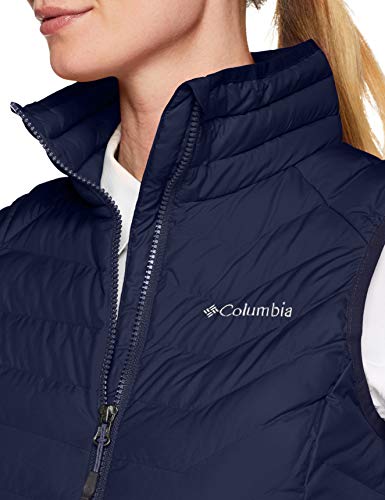 Columbia Powder Lite Vest Chaqueta sin Mangas, Mujer, Azul (Nocturnal), XL