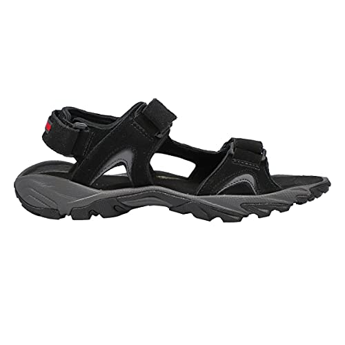 Columbia SANTIAM 3 Strap, Zapatillas Hombre, Negro (Black/Mountain Red), 41 EU