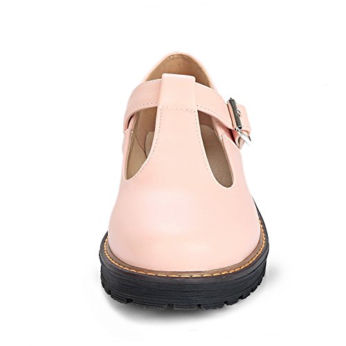 CosyFever Zapatos de Tacón Mary Jane conCasual Sólido Cerrado DC43 para Mujeres Rosa - 37 EU