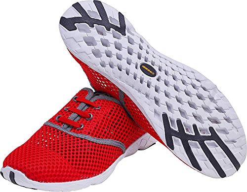 Cressi Aqua Shoes Zapatillas de Agua Unisex para Deportes acuáticos, natación, Piscina, Paseo en la Playa, Rojo Gris, 44,5 EU