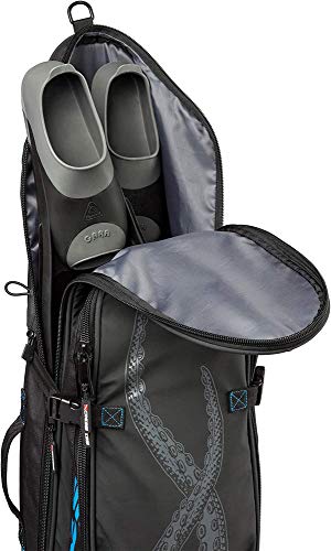 Cressi Piovra Fins Backpack XL Mochila para Equipo de Pesca Deportiva, Unisex-Adult, Negro