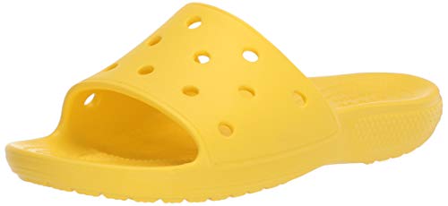 Crocs Classic Crocs Slide Unisex Adulta Zuecos, Amarillo (Lemon), 41/42 EU