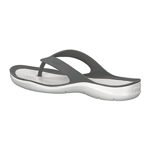 Crocs Swiftwater Flip W Mujer Swiftwater Flip, Gris (Smoke/White), 37/38 EU