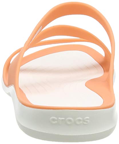 Crocs Swiftwater Sandal Women, Sandalias de Punta Descubierta para Mujer, Naranja (Grapefruit/White 82q), 37/38 EU