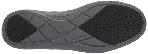 Crocs Women's Walu Canvas Loafer, Zapatillas Deportivas. Mujer, Color Negro y Gris, 33 EU